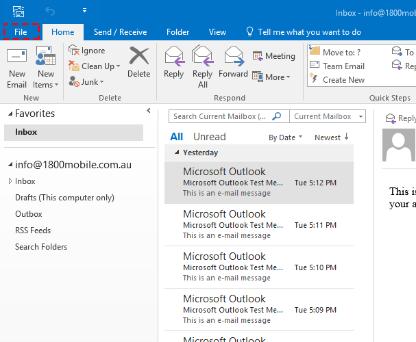 Outlook 2016 Step 1 Outlook 2016 Step 1